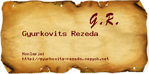 Gyurkovits Rezeda névjegykártya